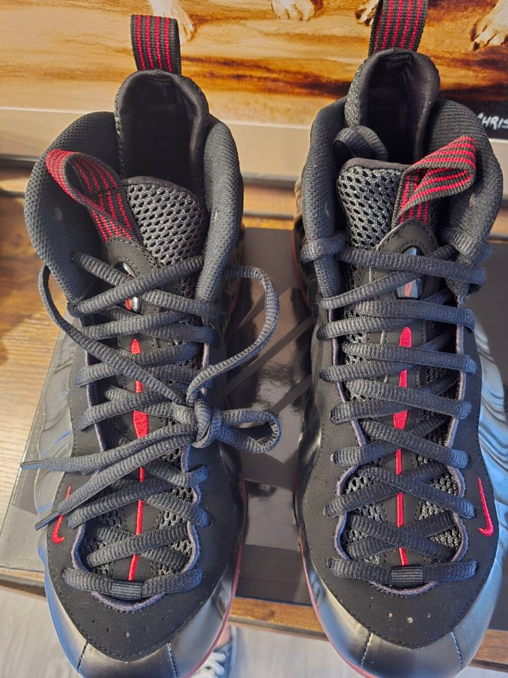 Nike Air Foamposite One Shoes Black Varsity Red IB2219-001 Men's Size 10 US NEW - Picture 4 of 15